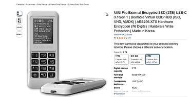 mini printer: 💾 **IODD MINI Pro 2TB – Peşəkar Xarici Şifrələnmiş SSD | Yeni və — 4