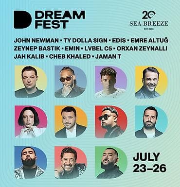 Xidmətlər: Dream Fest - Sea breeze bilet satılır. İstənilən günə var. Əlaqə ücün — 1