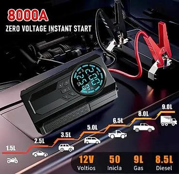 sarı renault: Avtomobil Jump Starter + Hava Kompressoru - Bütün hava şəraitində — 7