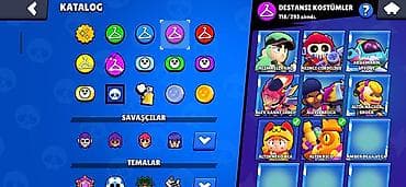 brawl stars 2: Brawl Stars oyun hesabı – yüksək səviyyəli döyüşçülər və nadir — 10