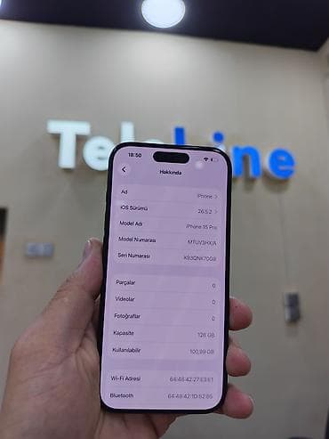 iphone xs pro max: IPhone 15 Pro, 128 GB, Blue Titanium, Zəmanət, Simsiz şarj, Face ID — 2