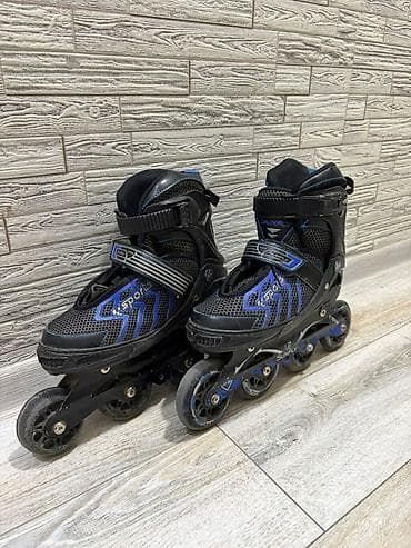 İnline konki (roller skates) – 4 təkərli, bıçaq tipli şassi ilə. -