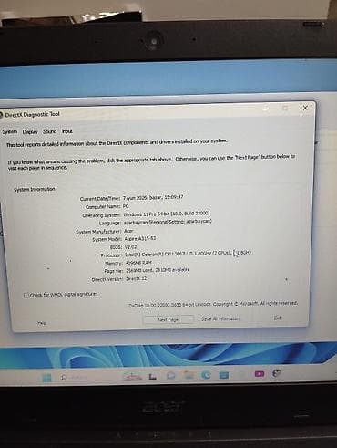 braun: İşlənmiş Acer Aspire, 15.6 ", Intel Celeron, 512 GB, Ünvandan götürmə, Ödənişli çatdırılma — 8