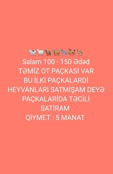 Məhsul: Təmiz ot paçkası Təsvir: - 100–150 ədəd ot paçkası mövcuddur lalafo.az -da Məhsul: Təmiz ot paçkası Təsvir: - 100–150 ədəd ot paçkası mövcuddur