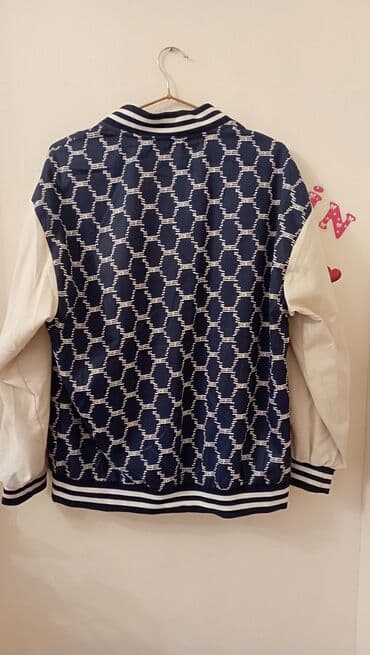 qadın jaketi: Qadın üçün kollecsiya üslubunda bomber/kollec jaketi. - Rəng: tünd — 2