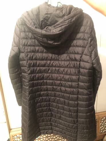 İnformatika: Qadın üçün uzun, yüngül pufik palto. - Rəng: qara - Model: Horizontal — 3