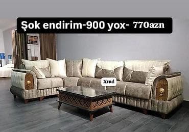 dekorlar: Künc divan, Qonaq otağı üçün, Açılmayan — 1