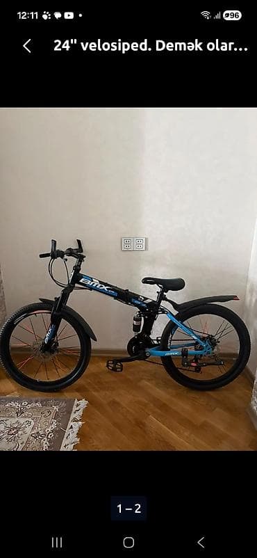 24 velosiped: 24" şəhər/dağ tipli velosiped - Ölçü: 24" təkərlər - Çərçivə — 1