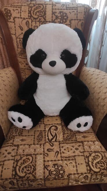 uşaq üçün makyaj: Böyük ölçülü panda plyuş oyuncağı - Rəng: klassik qara-ağ - Material — 3