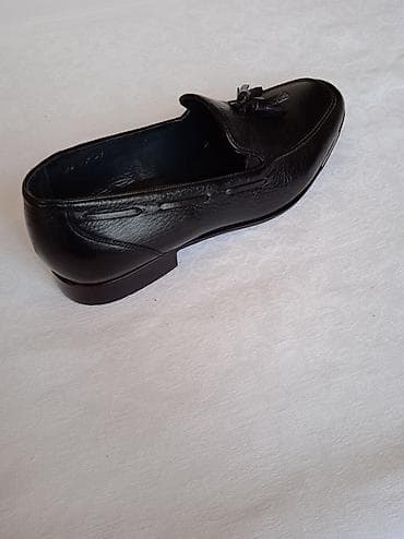 Ayaqqabılar: İtaliya "MORESCHI" firması natural dəri əl işi qara rəng 41 razmer — 4