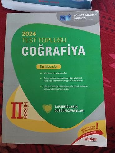 Məhsul: Coğrafiya – 2024 Test Toplusu, II hissə Xüsusiyyətlər: -