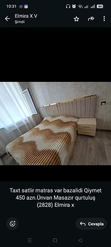 Taxt satlir matras var bazalidi Qiymet 450 azn.Ünvan Masazır qurtuluş — 1