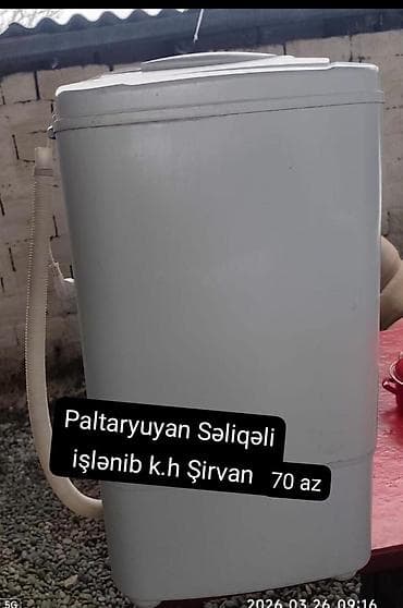 su ile isleyen kondisioner: Paltaryuyan maşın – səliqəli. Şirvan. • Tip: Şaquli yükləməli — 1