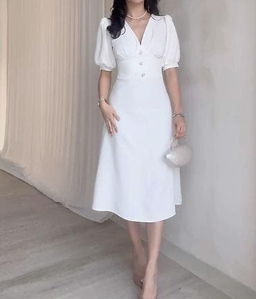 stay mate: Zərif ağ midi don S/razmer - Stil: Klassik və romantik siluet — 1