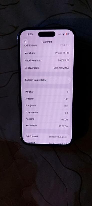 iphone 13 irsad: IPhone 14 Pro, 128 GB, Deep Purple, Simsiz şarj, Face ID — 3