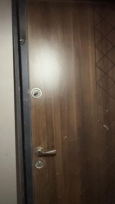 Dəmir qapı dəsti – qutu ilə - Material: möhkəm metal karkas, taxta