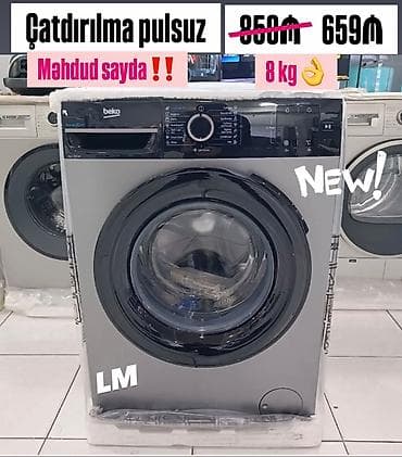 kreditle masaustu komputerler: Paltaryuyan maşın Beko, 8 kq, Qurutmasız — 1