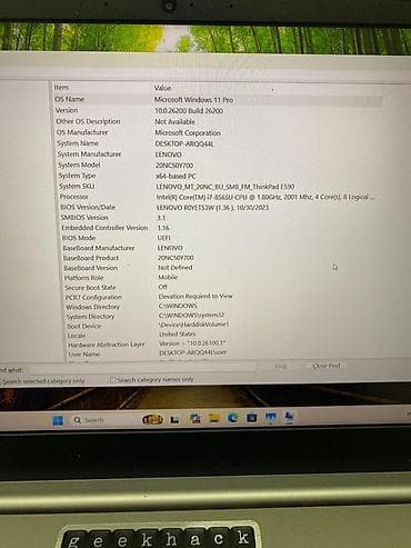 lenovo ideapad s: Lenovo ThinkPad E590 noutbuku - Model: ThinkPad E590 (gövdədə və — 10
