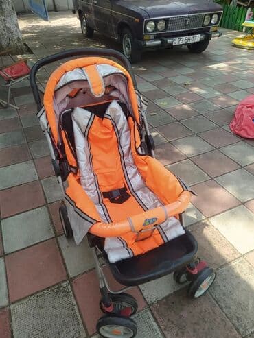 usaq pencekleri: Uşaq arabası – portativ, çoxfunksiyalı model (narıncı-boz rəng). - — 6