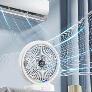 əl ventilyatoru: Ventilyator Sərinkeş İşiqli 3 surət rejimi var USB və batareya ilə — 7