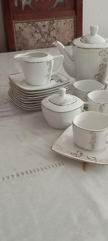 çay servis: Çay dəsti, rəng - Ağ, 12 nəfərlik, Türkiyə — 2