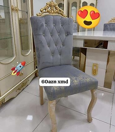 Qonaq otağı üçün, Qatlanmayan, rəng - Boz Stul — 1