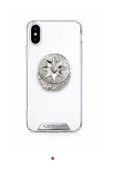 Şəffaf telefon qabı – arxa hissəsində metal tonlarında Azərbaycan