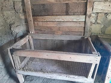 dovşanın balasına nə deyilir: Taxta heyvan qəfəsi / yuvası - Material: taxta karkas, yan və ön — 4