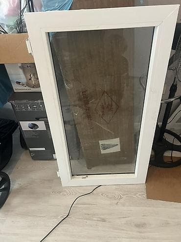 şəffaf: PVC pəncərə çərçivələri – şüşəli - Material: ağ rəngli PVC profil — 2