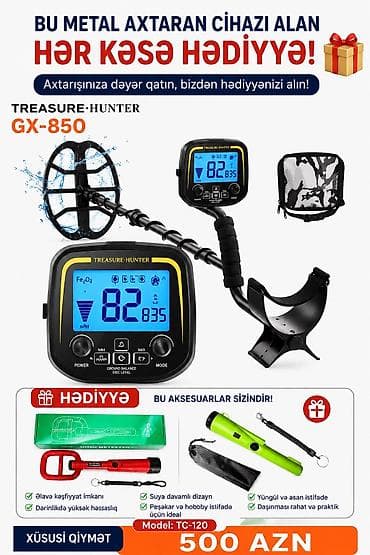 neoterm pitiminutka: TREASURE HUNTER GX-850 peşəkar metal axtaran – tam komplekt — 2