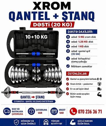 tar aleti: Dəmir Qantellər, Çəki: 20 kq, Yeni — 1