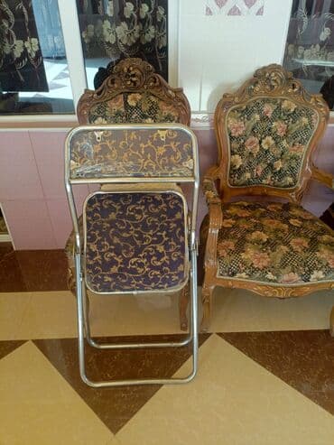 Daraq panellər: Məhsul: Qatlanabilən stul - Karkas: parlaq xrom rəngli metal boru — 3