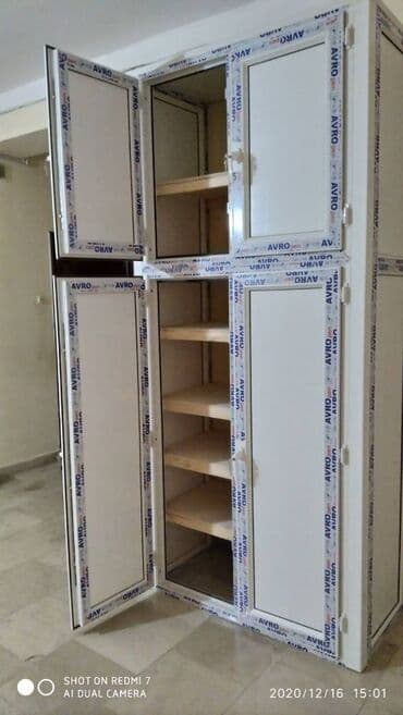 Пластиковые окна: Plastik dolab 1 kv-85 manat Bizim digər xidmətlərimiz: 1)Plastik qapı — 2
