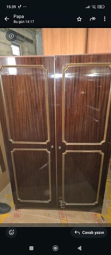 stul dəsti: Mebel dəsti – klassik vitrin və şkaf modulları - Material: ağac — 5