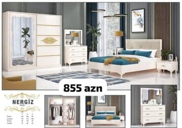 termo tek: İkinəfərlik çarpayı, Termo, Dolab, 2 tumba, Azərbaycan, Yeni — 7