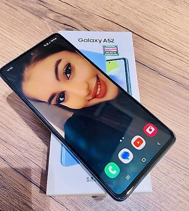 samsung printeri: Samsung Galaxy A52, 128 GB, rəng - Göy, Barmaq izi, İki sim kartlı, Face ID — 1