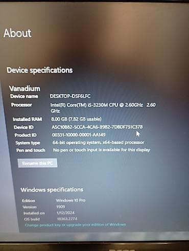 core i5: Acer noutbuk batareya çalışmır kabel ilə çalışır yeni batareya — 4