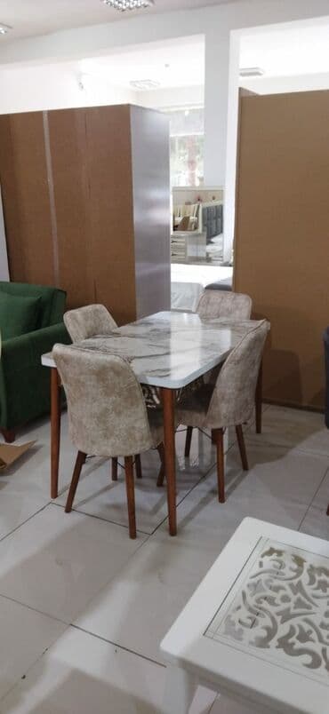 mətbəx stol: Mətbəx üçün, Yeni, Açılan, Dördbucaq masa, 4 stul — 9