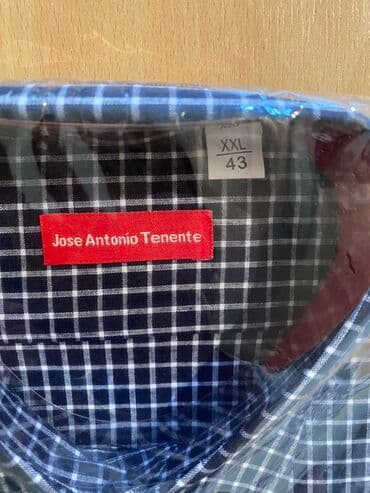 kisi geyimleri 2021: Köynək, 2XL, rəng - Göy — 2