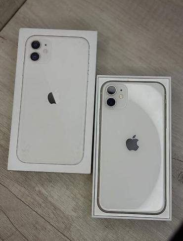 IPhone 11, 128 GB, Ağ, Zəmanət, Kredit, Simsiz şarj