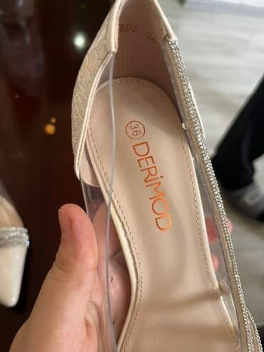 Tuflilər: Tuflilər, Derimod, Ölçü: 36, rəng - Bej, Yeni — 4