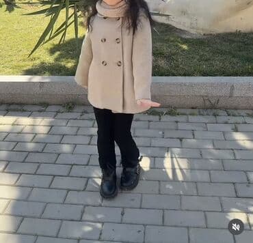 desd paltarlar: Uşaq üçün qışlıq dəst - İsti, yumşaq bej rəngli ikiqat sətirli — 1