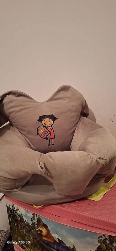 Другие товары для детей: Uşaq üçün yumşaq kreslo/yastıq - Rəng: boz - Material: yumşaq plyuş — 2