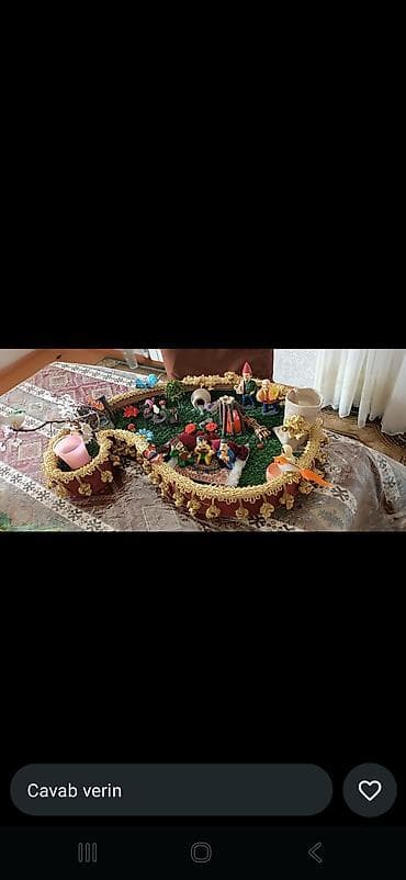 yeni il sufre dekoru: Novruz üçün dekorativ xonça-kompozisiya - Azərbaycan xəritəsi — 1