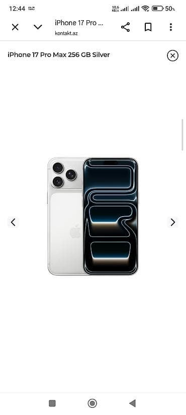 iphone x 13 pro: IPhone 17 Pro Max, 256 GB, Gümüşü, Face ID — 1