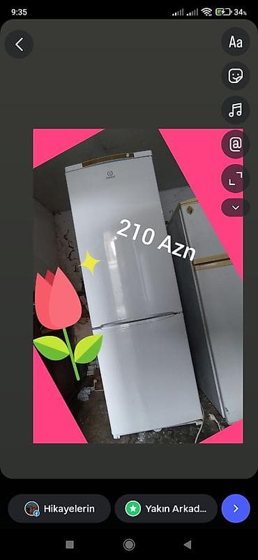 televizor satiram: 2 qapılı Indesit Soyuducu Satılır, rəng - Ağ — 5