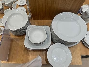 naborlar: Nahar dəsti, rəng - Ağ, 12 nəfərlik — 1