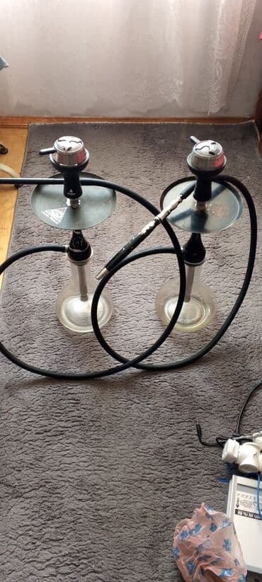 Məhsul: 2 ədəd nargilə dəsti Təsvir: - Şüşə kolbalar və metal