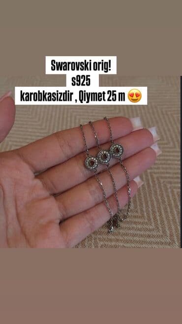 Bilərzik, Swarovski, Gümüş, Ünvandan götürmə, Ödənişli çatdırılma