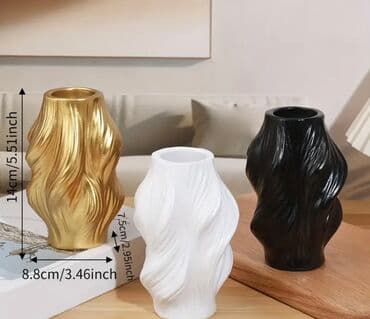 kala gul: Dekorativ plastik vazalar — müasir interyer üçün yüngül və davamlı — 3